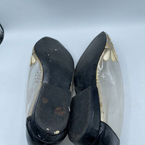 Vintage Impo 80's Clear Floral Slip on Flats 6 - Picture 7 of 12